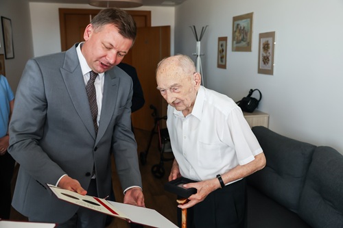 Spotkanie Zastępcy Szefa Urzędu z porucznikiem Edwardem Królickim